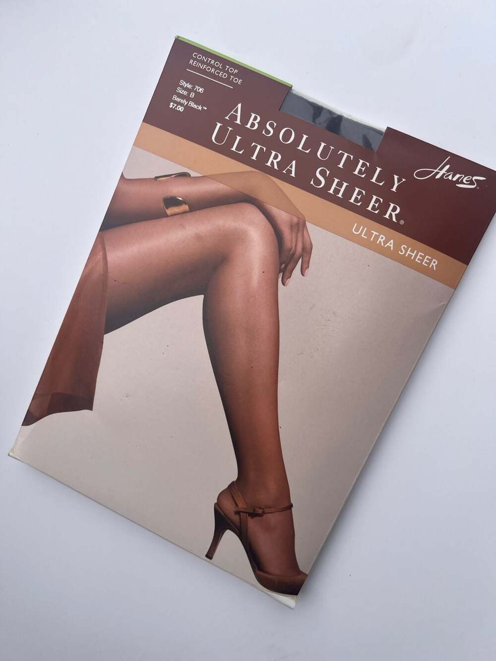 Hanes Absolutely Ultra Sheer Pantyhose with Control Top Barely Black - Style 706